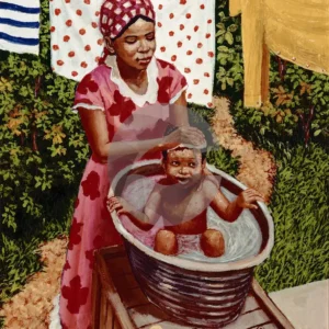 Bathing Baby by David Moore