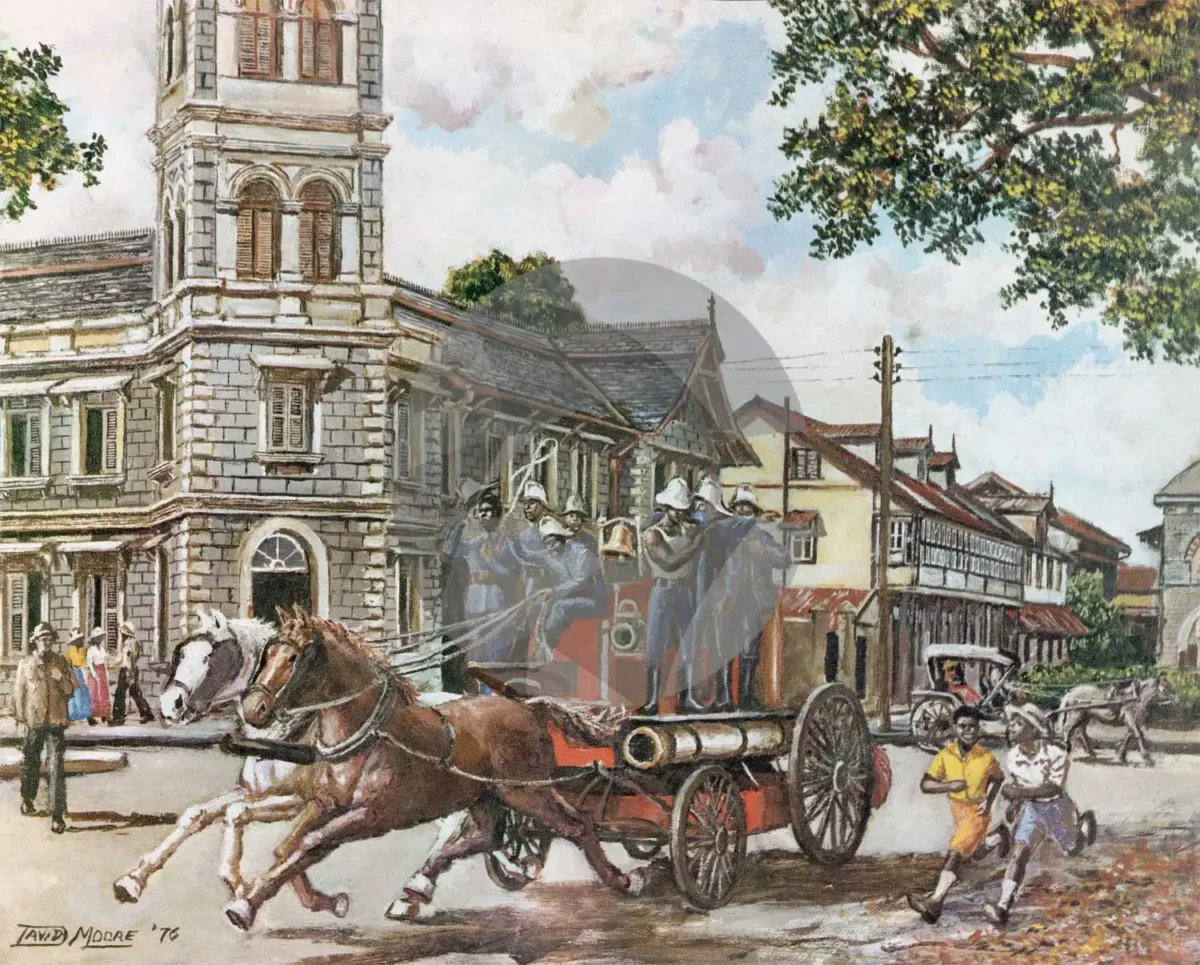 Horse Drawn Fire Engine by David Moore