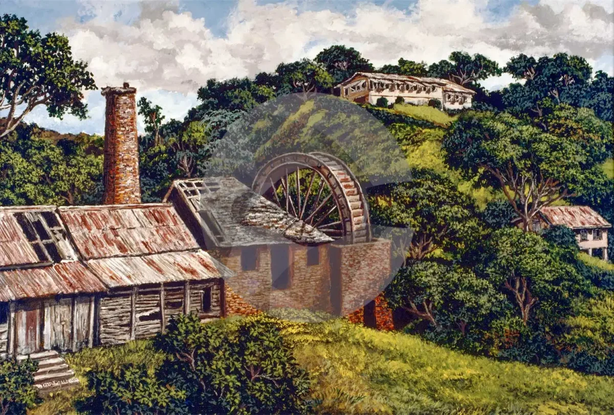 Speyside Waterwheel, Tobago by David Moore